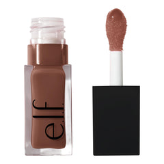 e.l.f. aceite labial iluminador, primer plano, brillo ligero y nutrición