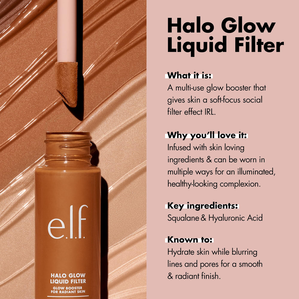 e.l.f. Halo Glow Liquid Filter: hidratación con ácido hialurónico para piel fresca