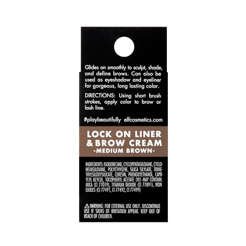 Textura cremosa de e.l.f. Lock On Liner Brow Cream acabado mate.