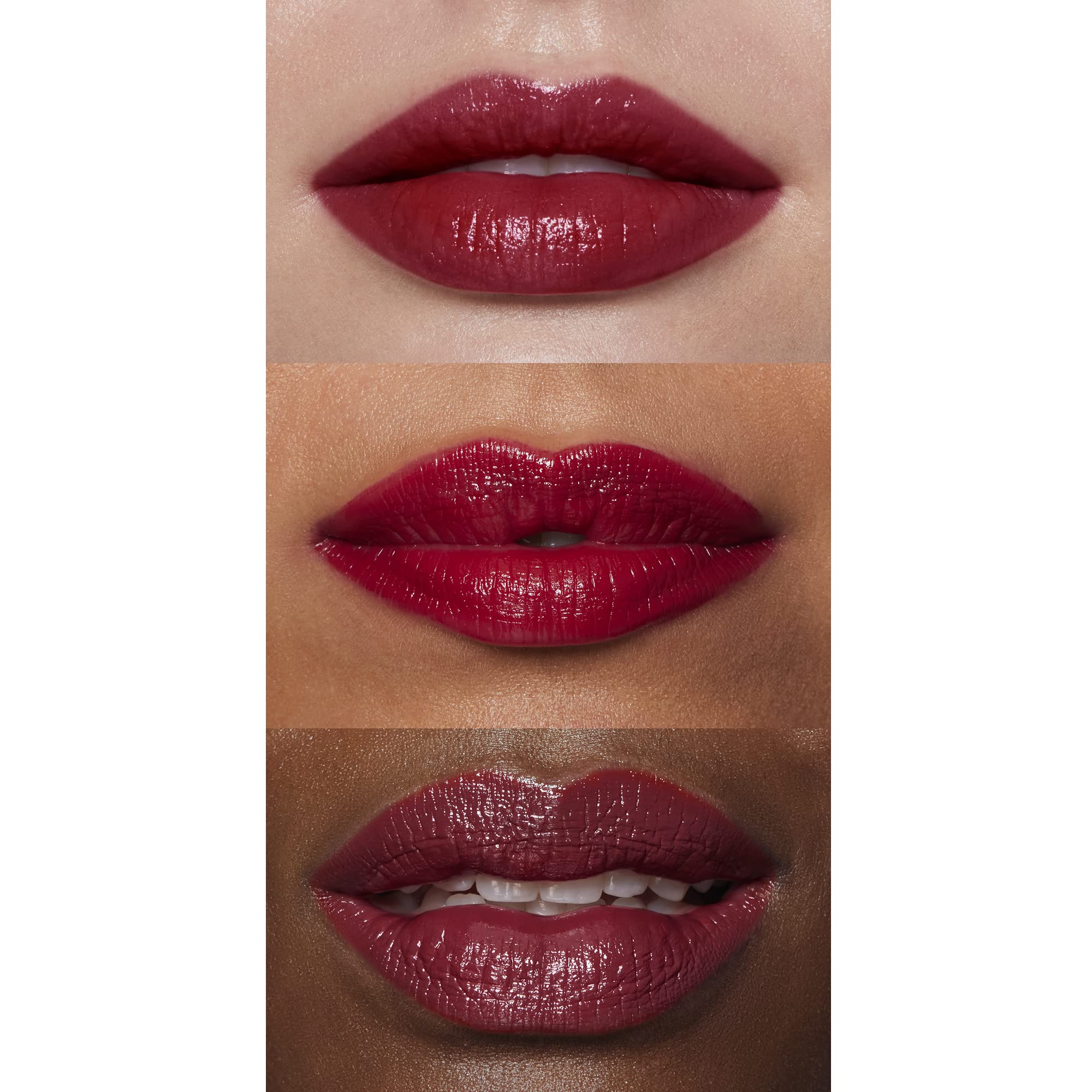 e.l.f. O Face Satin Lipstick, con jojoba y squalano cuida labios.
