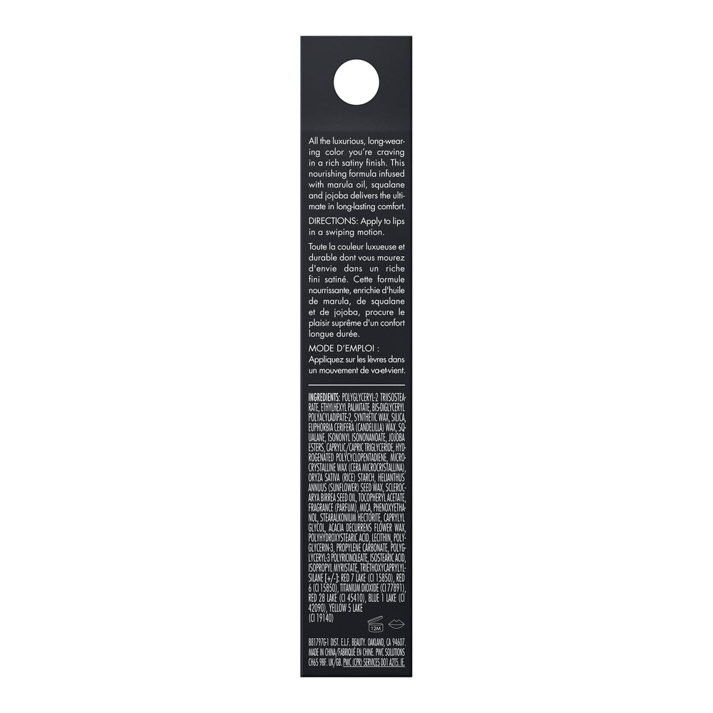 e.l.f. O Face Satin Lipstick, rango de 20 tonos para muchos looks.