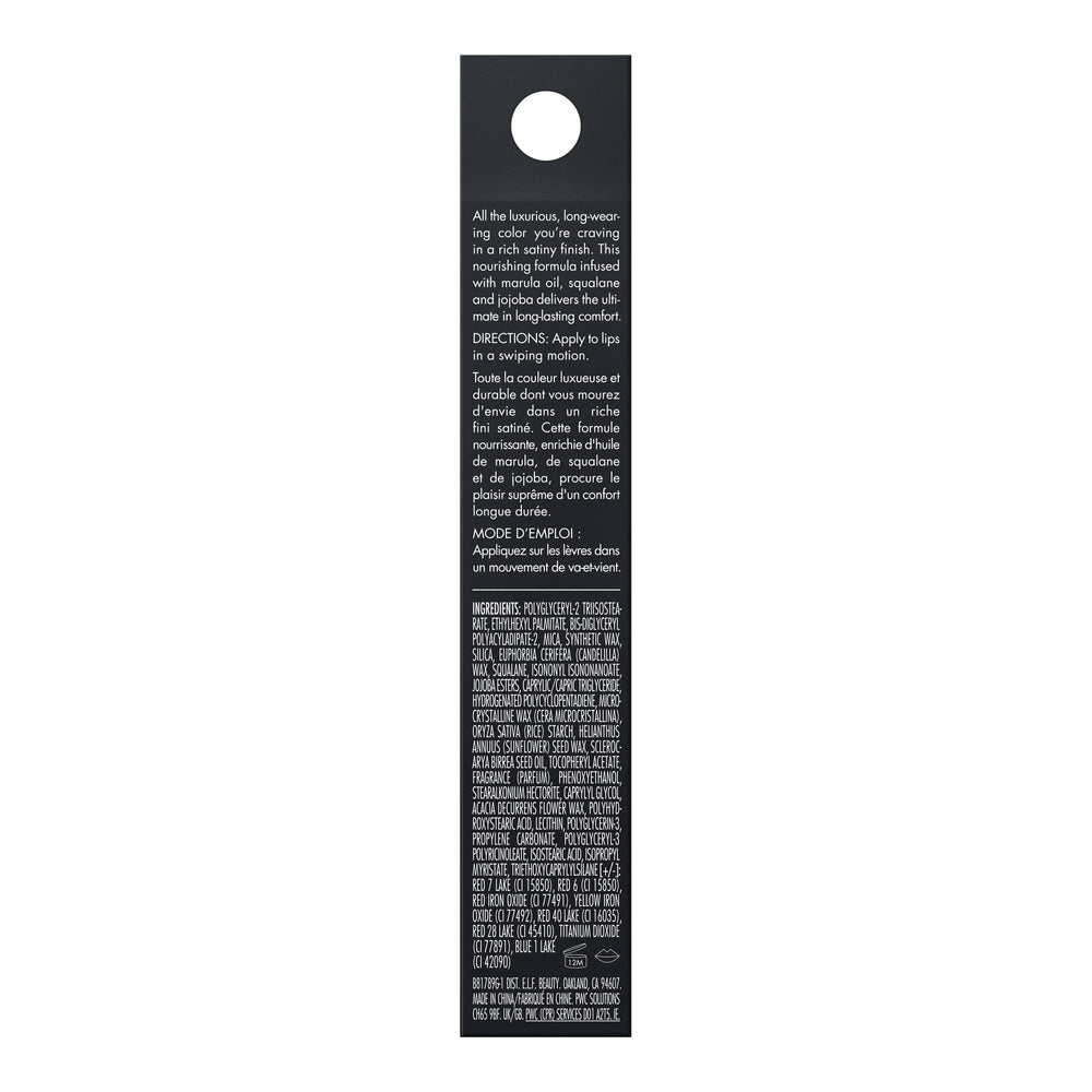 barra de labios vegana e.l.f. O Face Satin libre de crueldad