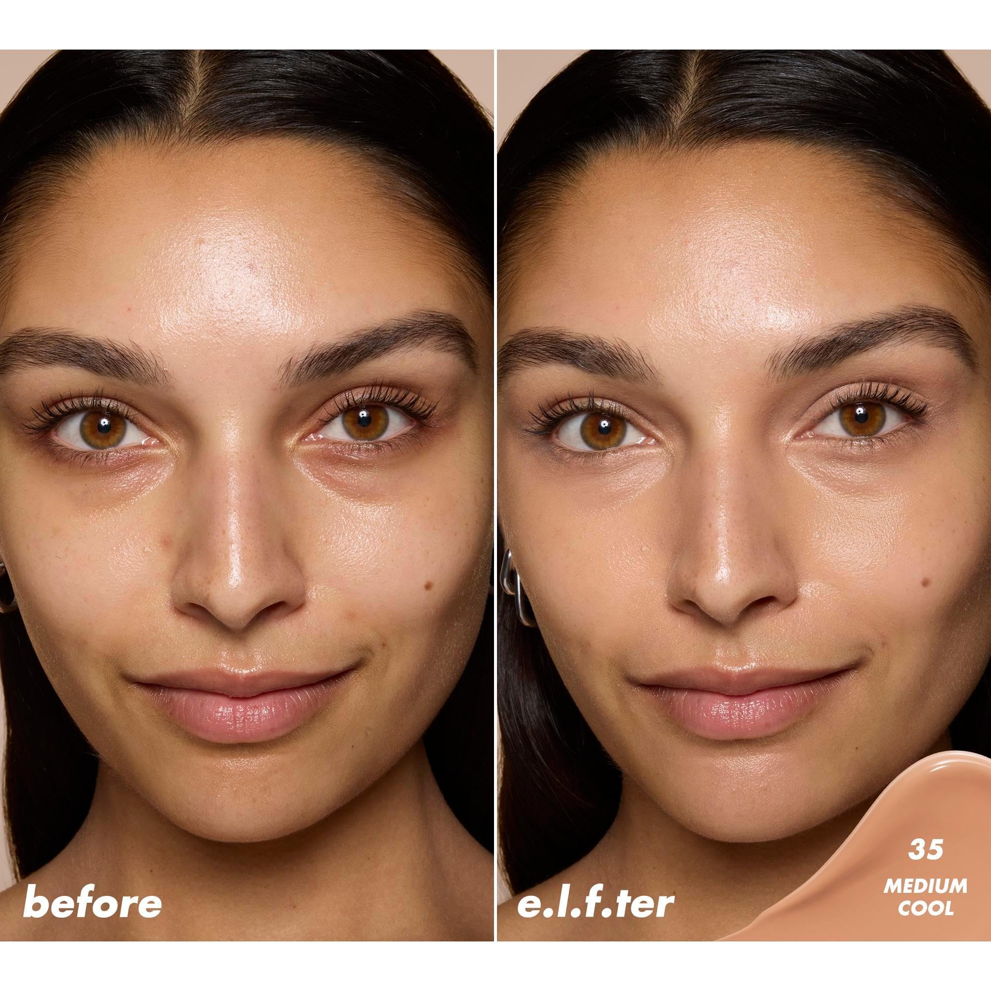 e.l.f. Soft Glam Satin Concealer medium coverage for dark circles