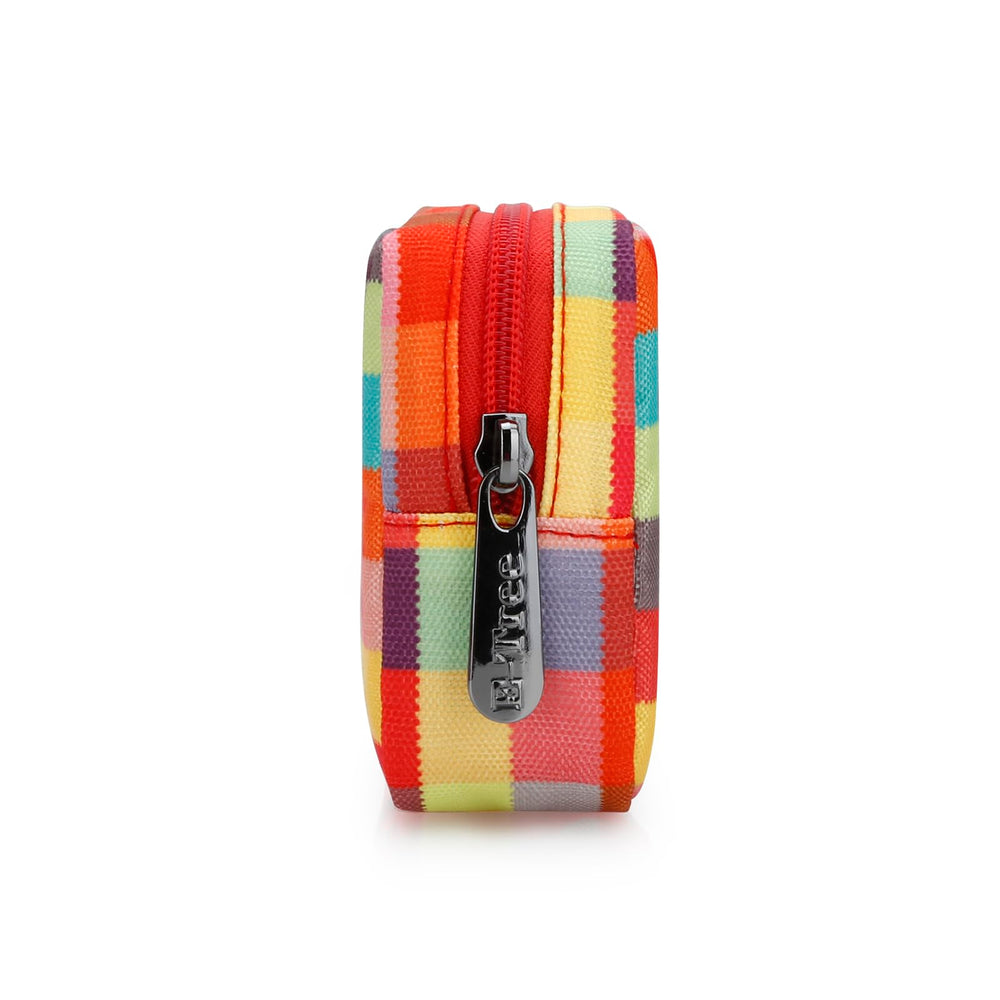 E-Tree cute makeup bag opened with zipper for quick access