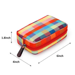 E-Tree makeup bag side view showing compact travel-ready size