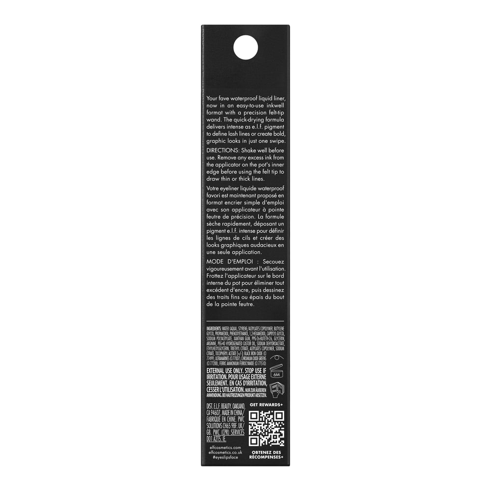 e.l.f. H2O Proof Inkwell producto vegano y libre de crueldad.