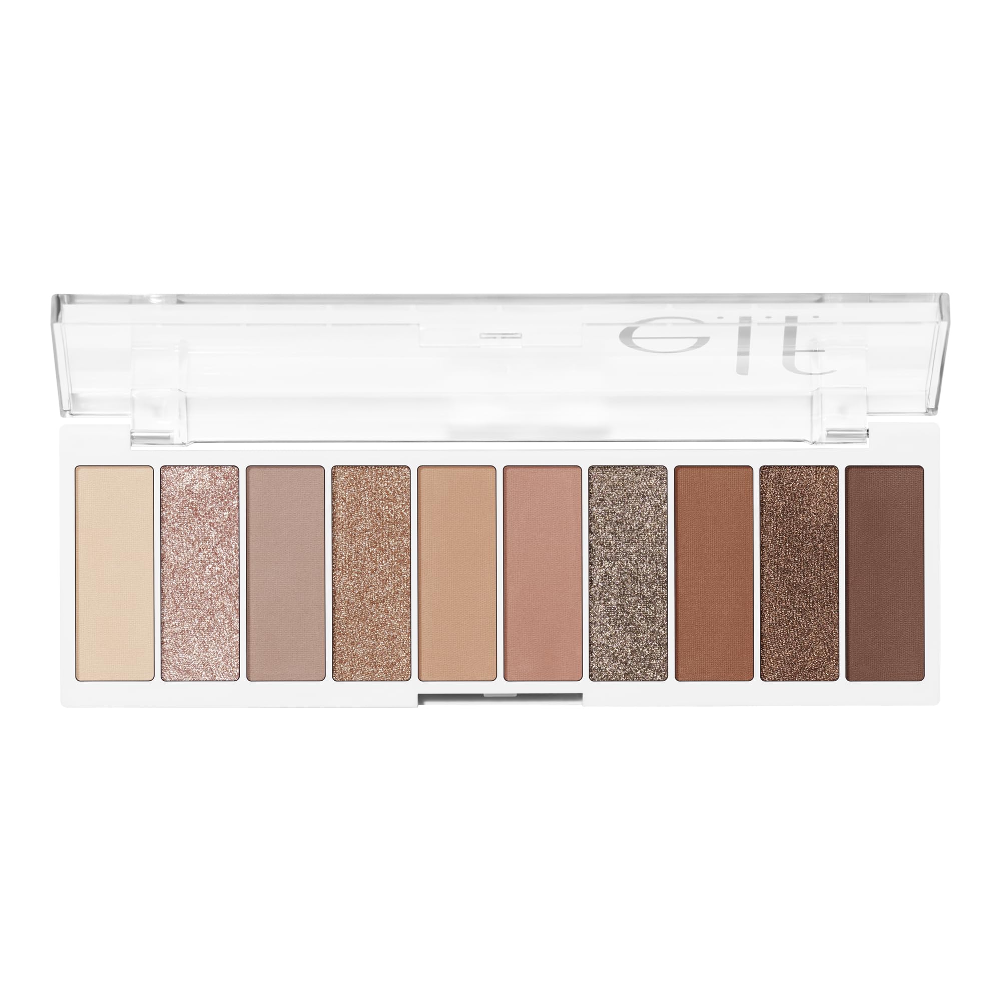 e.l.f. Perfect 10: paleta con tonos neutros para looks diarios y definición suave.