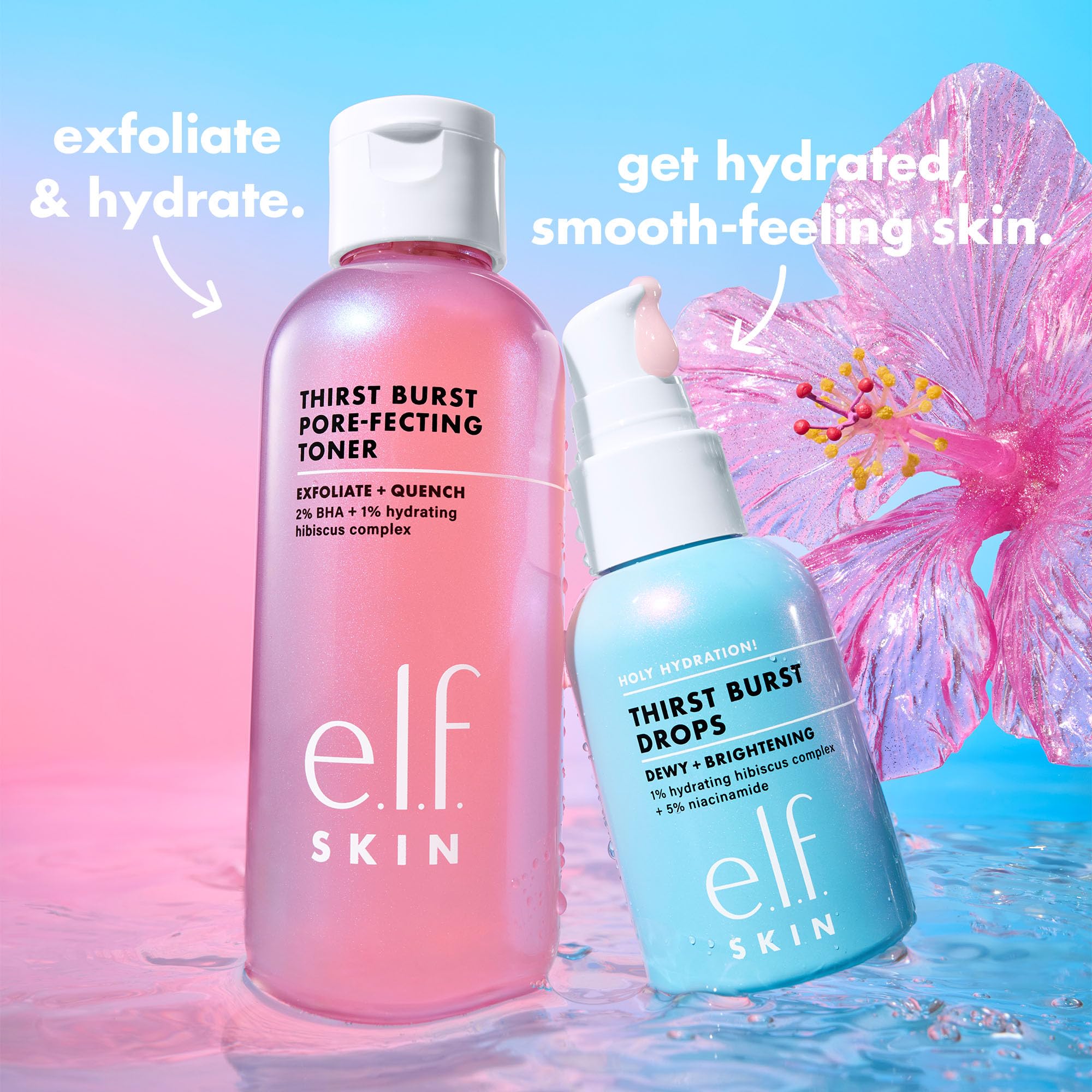 e.l.f. Thirst Burst Toner: hibisco hidratante que ayuda a rellenar la piel