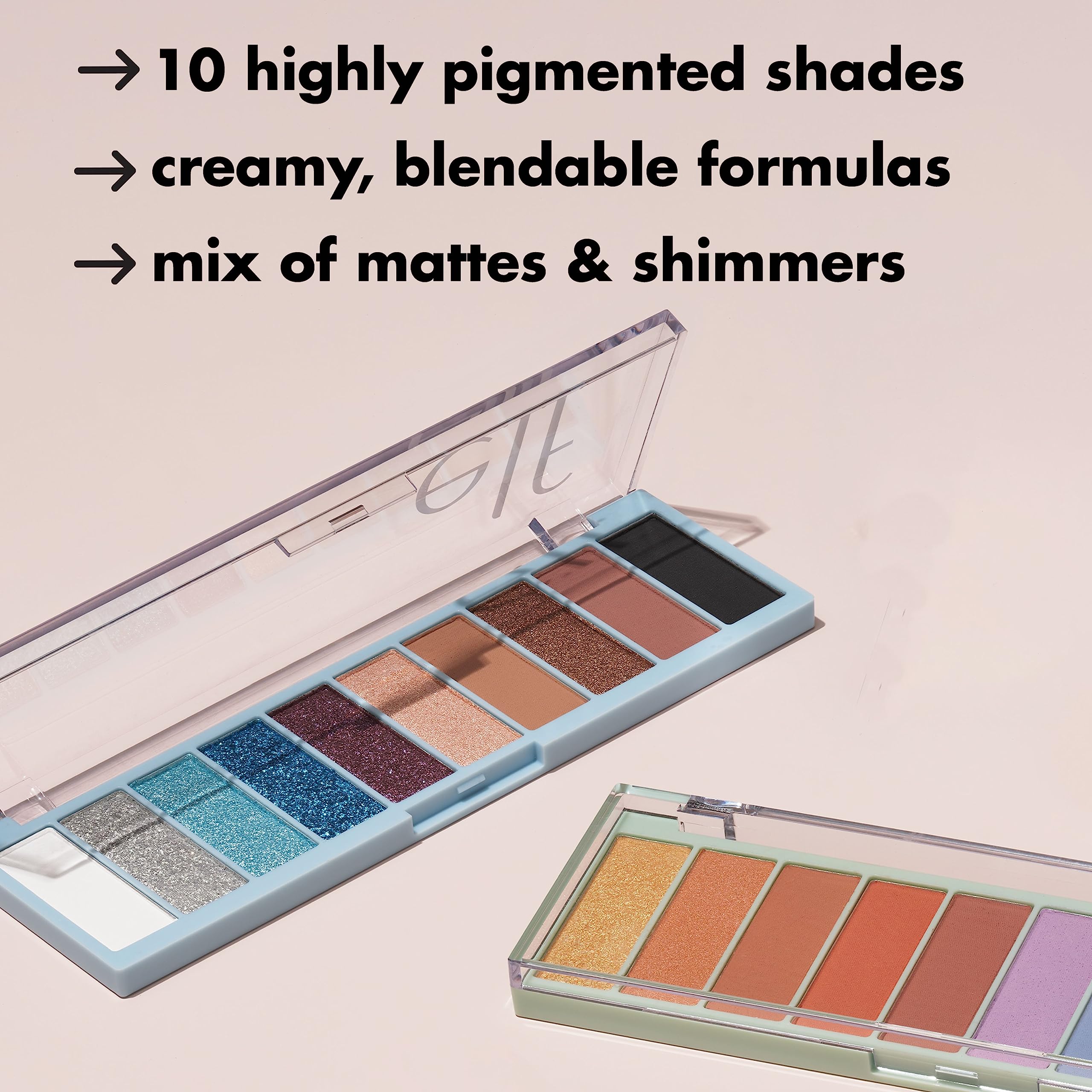 e.l.f. Perfect 10 acabados metalizados glitter para brillo duradero