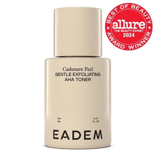 EADEM Cashmere Peel milky essence close-up emphasizes gentle exfoliation