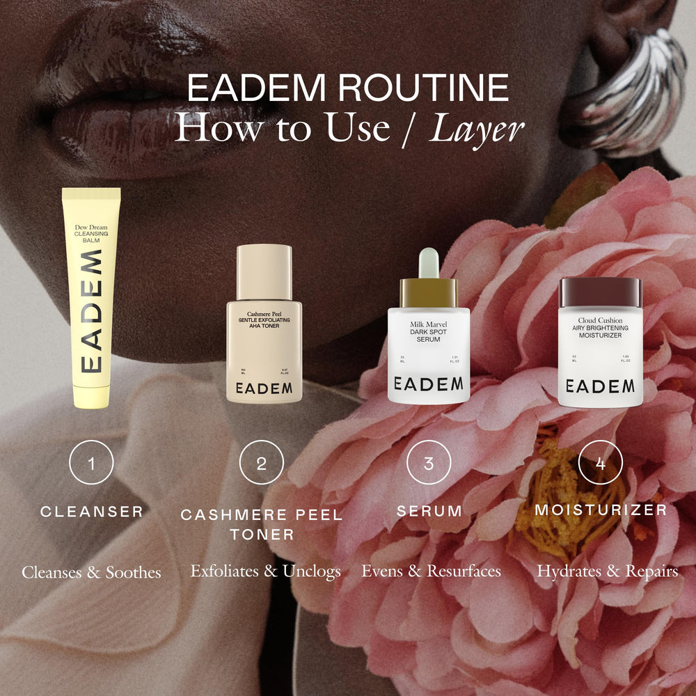 EADEM Cashmere Peel pore-minimizing design shown in product shot