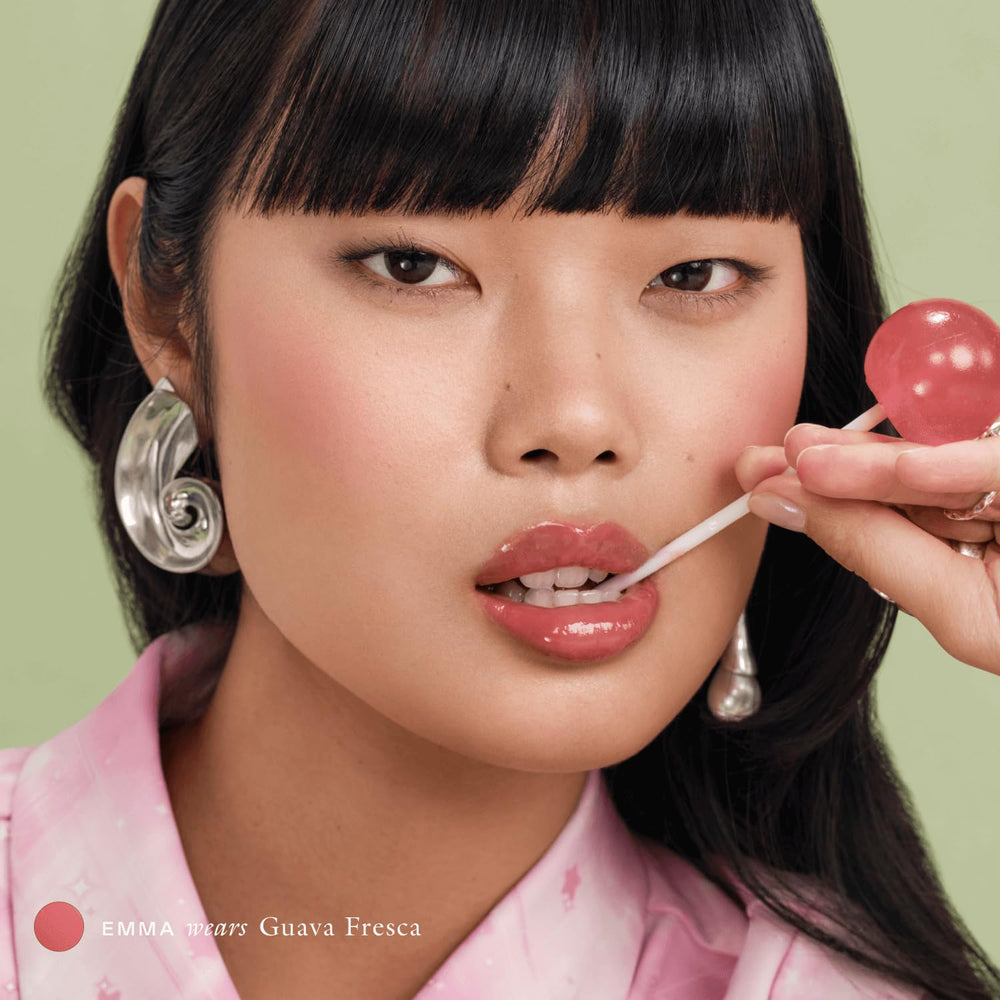 EADEM Le Chouchou balm closeup shows glossy finish for subtle daytime shine