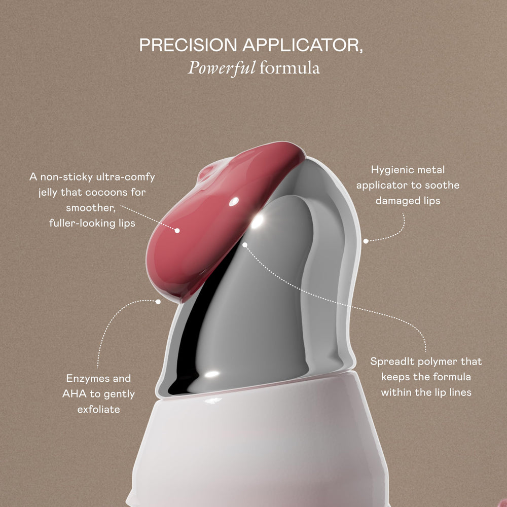 EADEM Le Chouchou applied gloss image conveys high-shine hydration.
