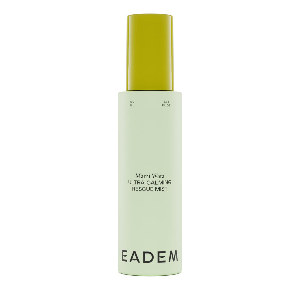 EADEM Mami-Wata bottle mist in use for instant hydration and barrier support.
