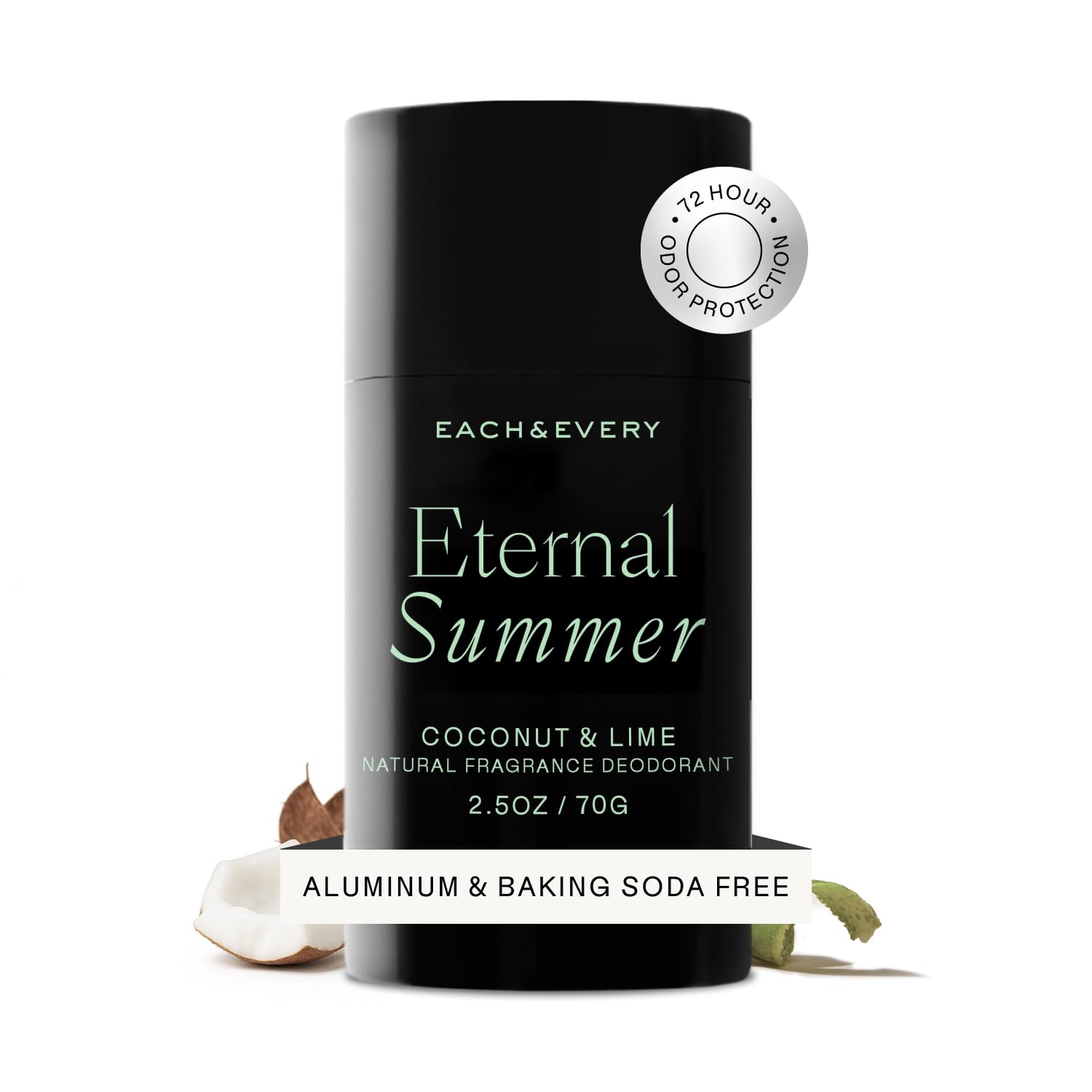 Each & Every desodorante coco-lima fragancia natural para uso diario