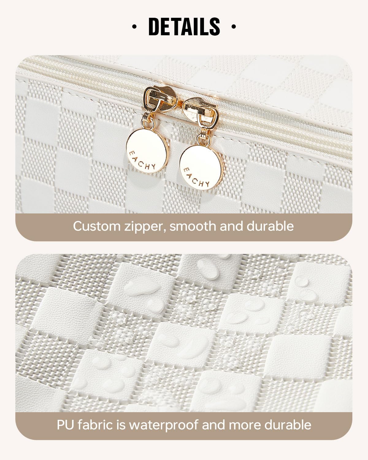 Eachy open flat-view bag makes packing and viewing items easier.
