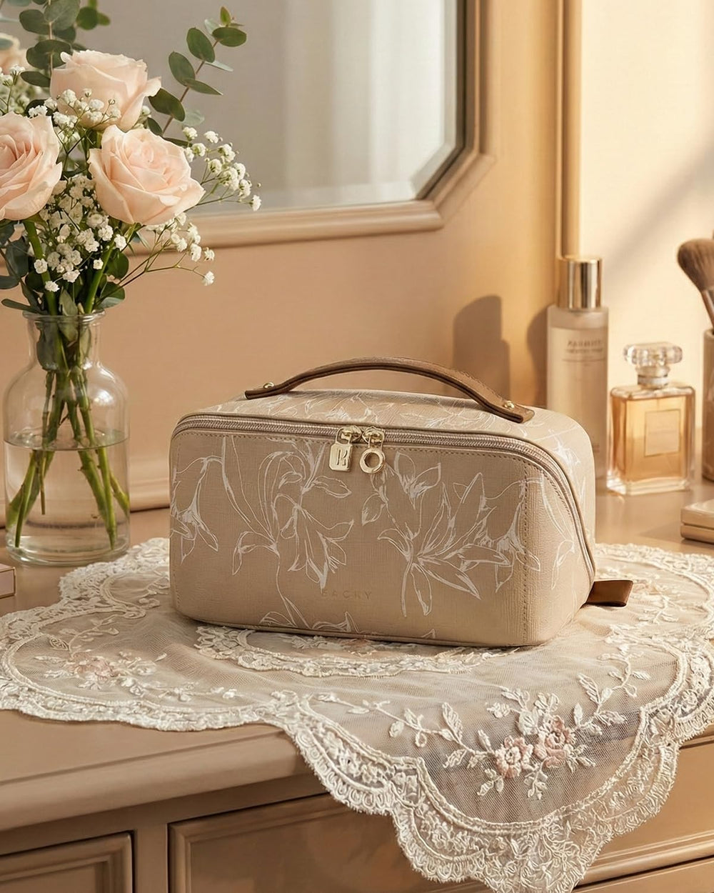 Eachy gift-ready makeup bag makes a stylish practical present for special occasions.