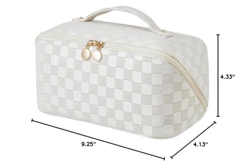 Eachy LD-White large makeup bag ideal for business trips.