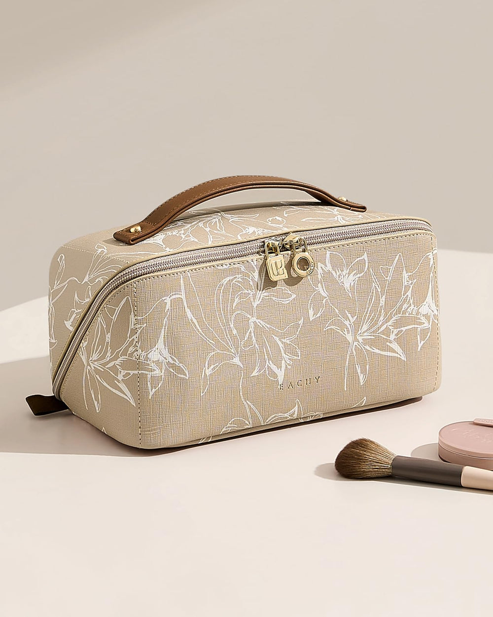 Eachy daily-use travel bag doubles as cosmetic and toiletry storage.