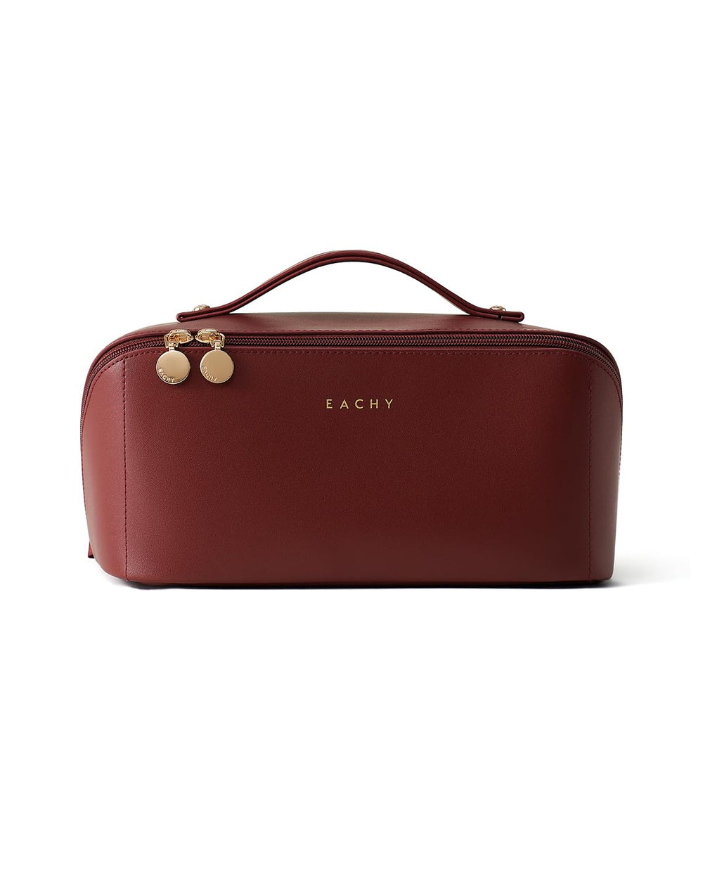 EACHY Travel Makeup Bag includes a carry-handled design for portable use.