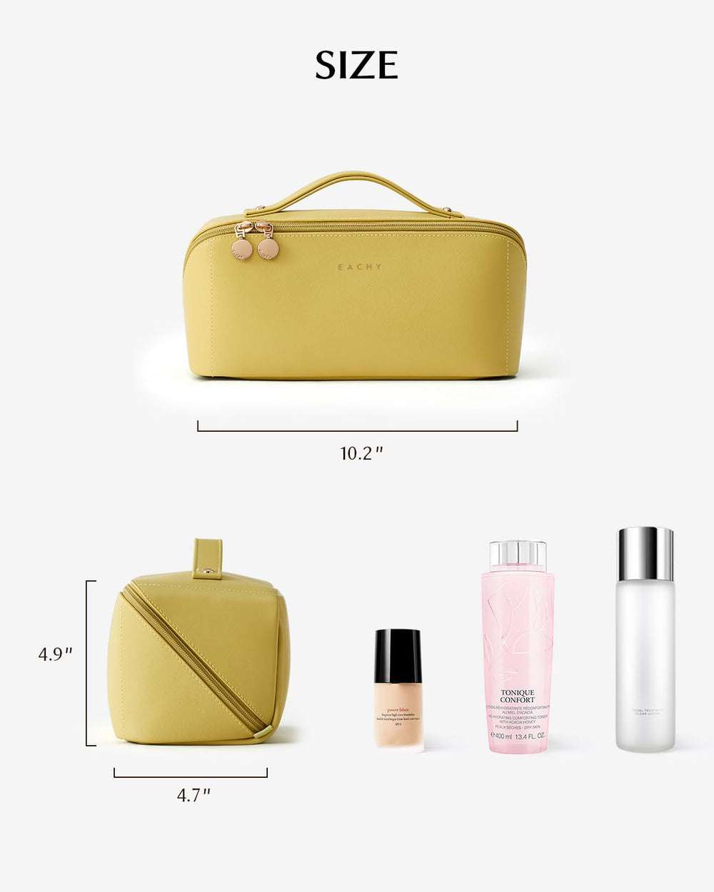 Eachy bag with divider and handle keeps items organized and portable