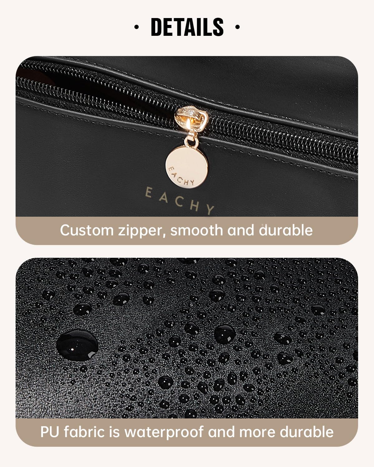 EACHY bag divider helps keep cosmetics organized and separated