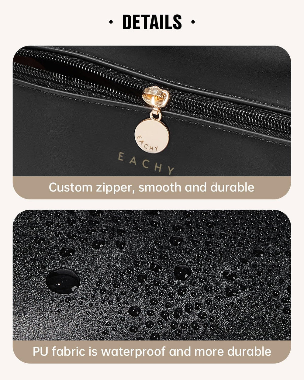 EACHY bag divider helps keep cosmetics organized and separated