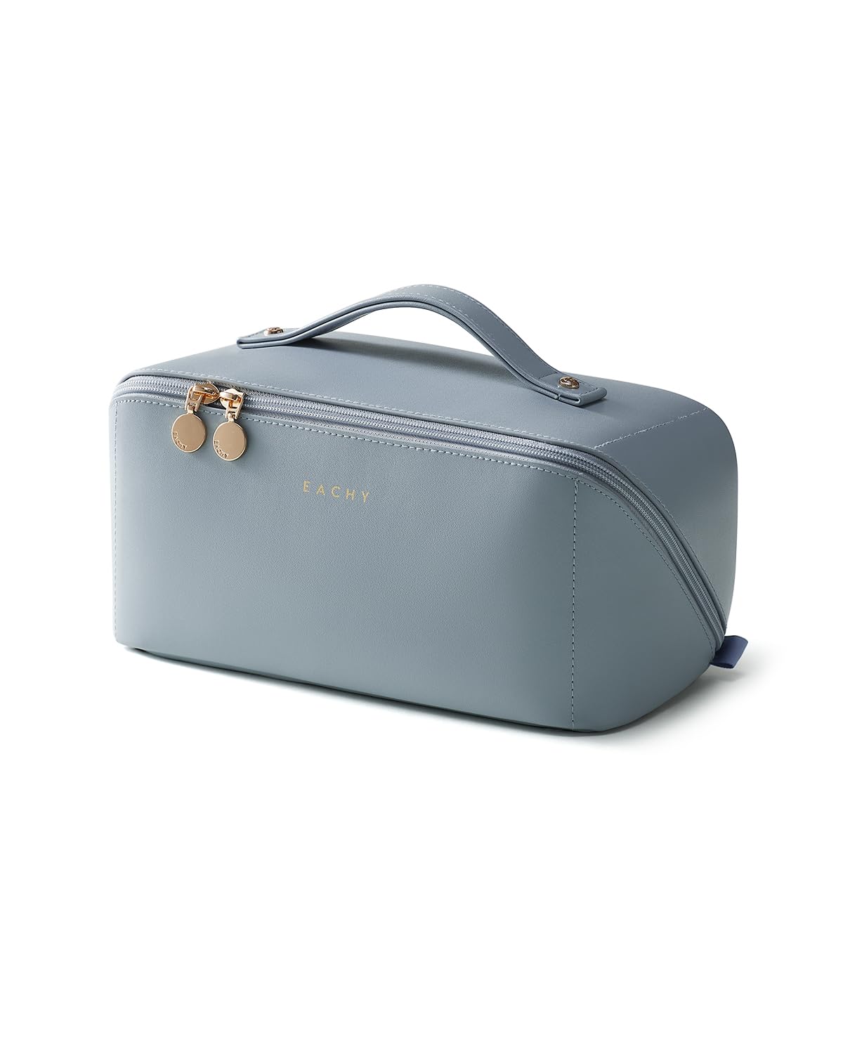 EACHY Travel Makeup Bag with open-flat design for easy access to cosmetics