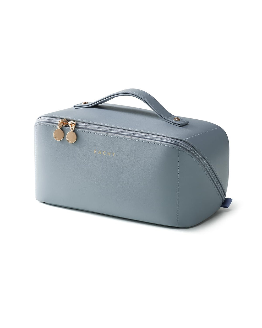 EACHY Travel Makeup Bag with open-flat design for easy access to cosmetics