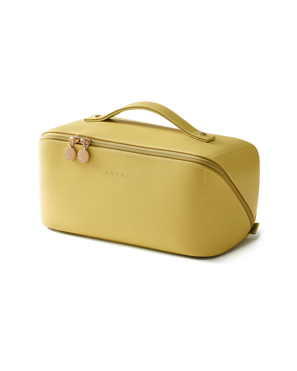 Eachy travel makeup bag open-flat design for easy item visibility on the go