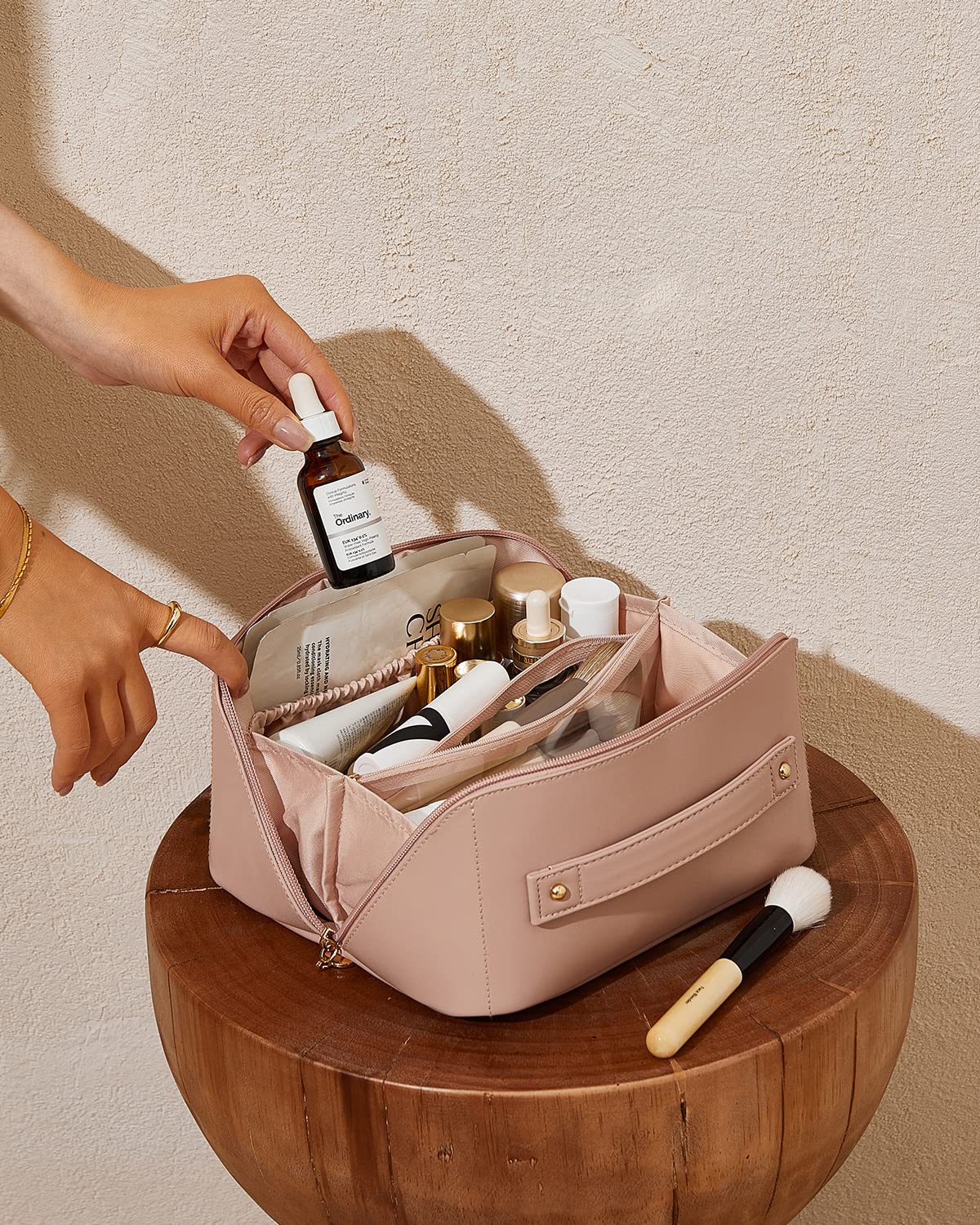 Eachy travel bag pink dimensions display fit for packing in luggage