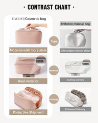 Eachy pink bag zipper close ensures secure storage on the go