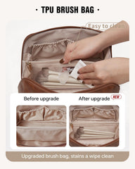 EACHY waterproof TPU compartment protects brushes during travel