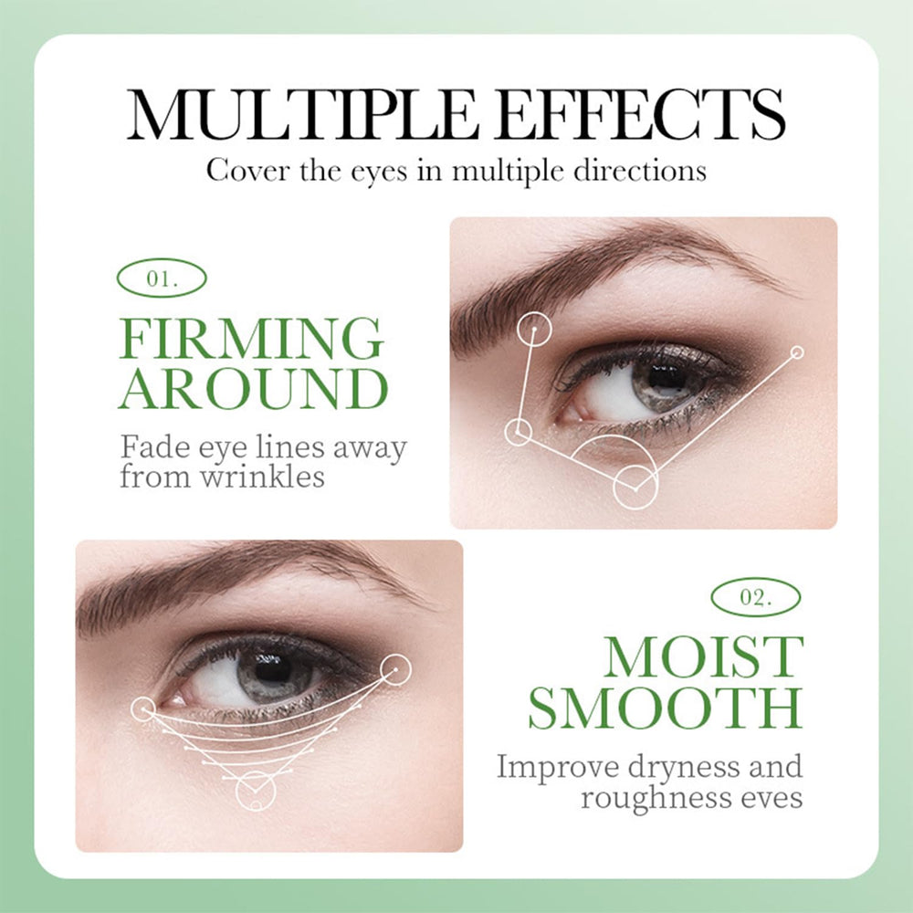 Eakroo collagen formula eye patches applied to smooth under-eye skin