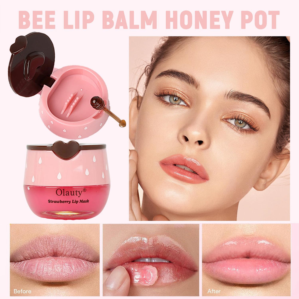 Balsamo labial Eakroo en tarro miel sabor manzana-lima, aplicación suave y protección