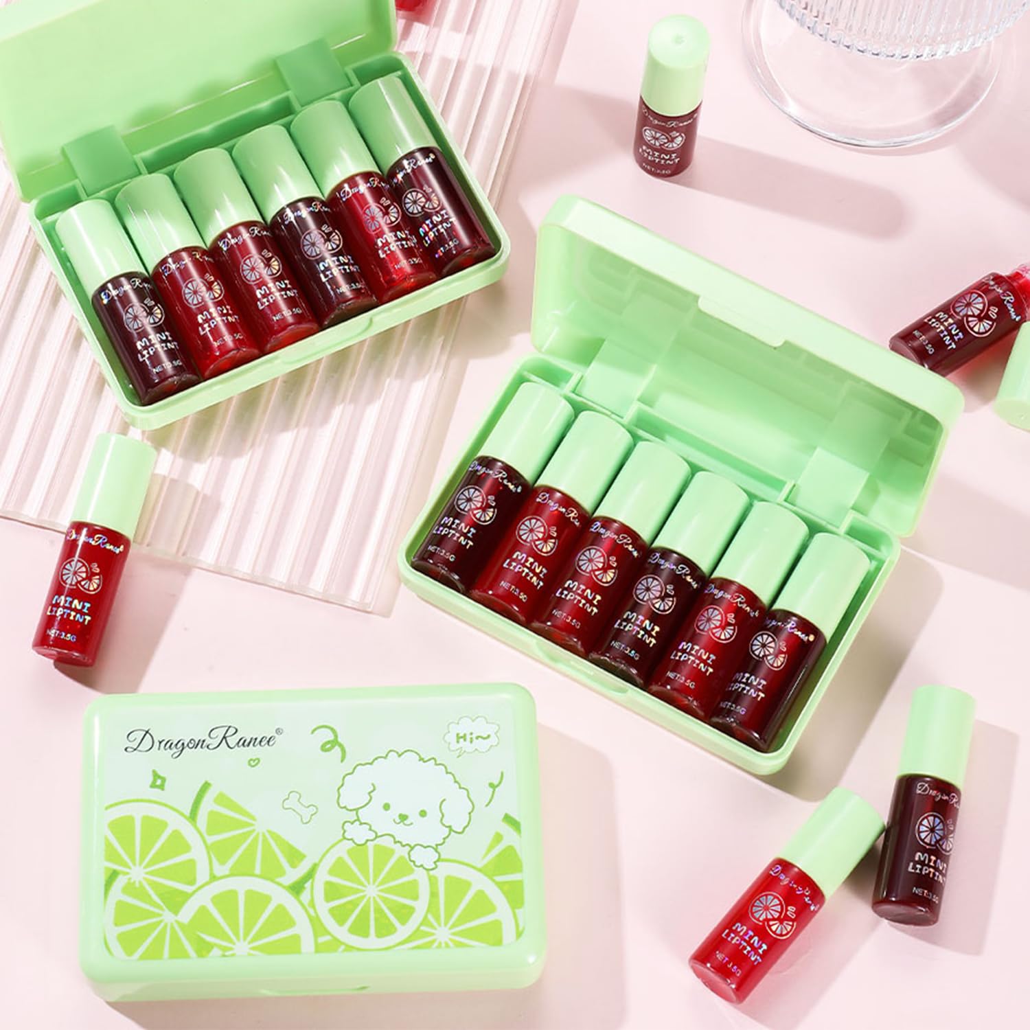 Eakroo lip tint doubles as blush and eyeshadow for versatile makeup.
