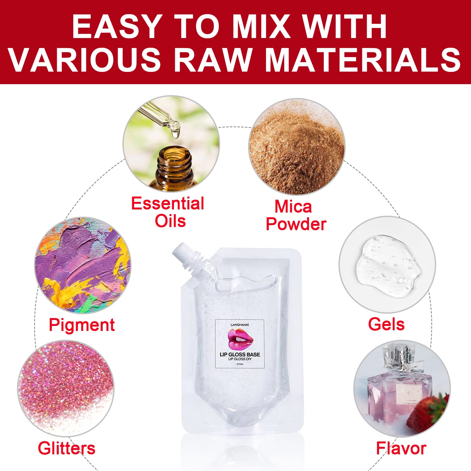Eakroo packaging shot of lip gloss base 2x100ml