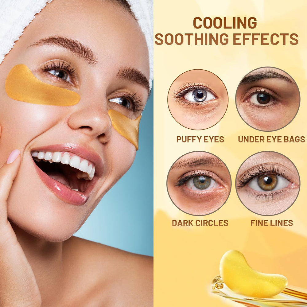 Parche para ojos 24k oro de Eakroo para despertar la mirada.