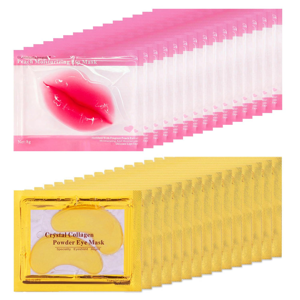 Parches labiales Eakroo con oro 24K para hidratación suave de los labios.