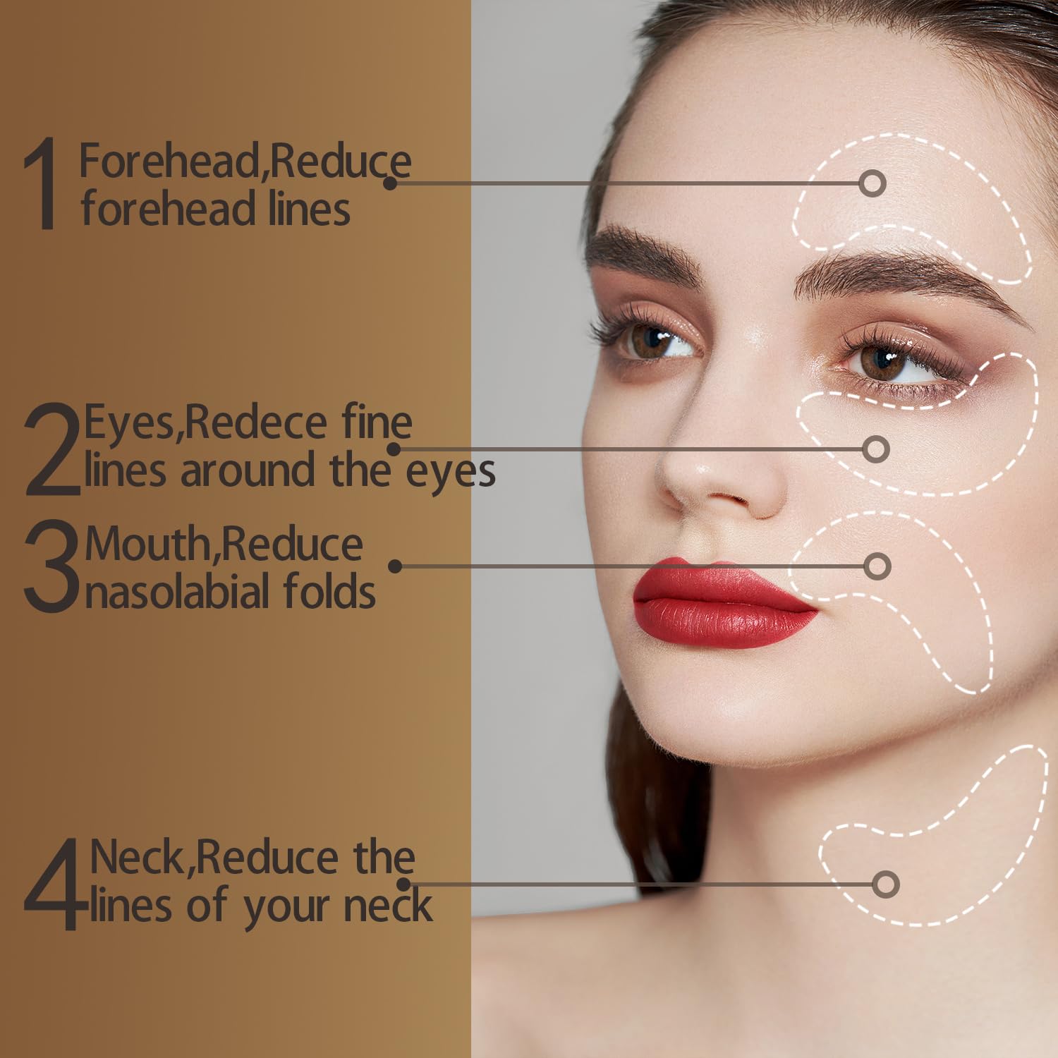 Parches oculares Eakroo 24K con ajuste cómodo y forma ergonómica.