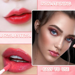 Eakroo watery lip stain texture highlights smooth glide and hydrating feel.