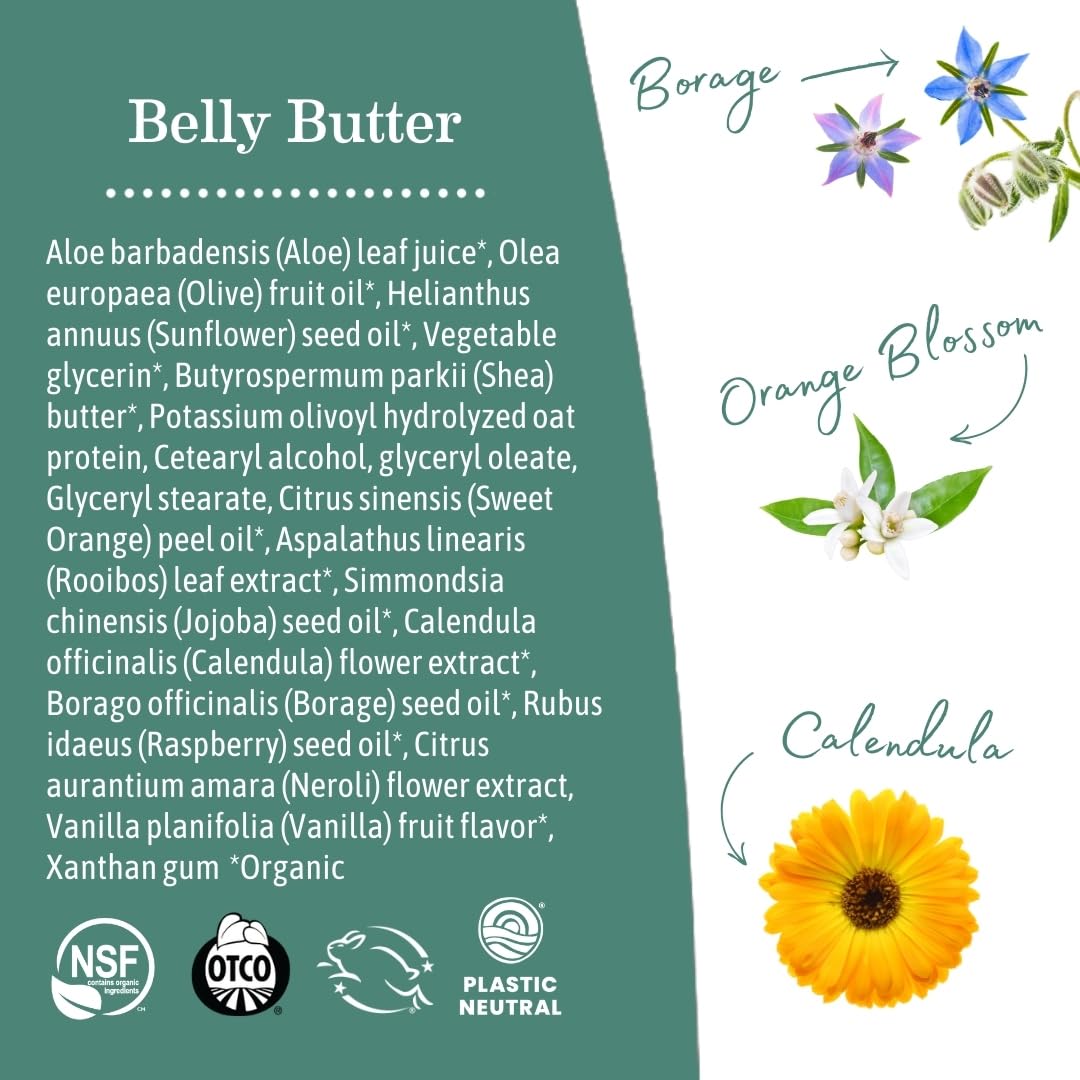 Earth Mama Belly Butter calendula y borago, nutrición de la piel.