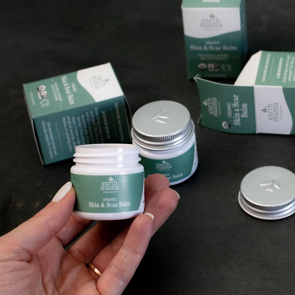 Earth Mama postpartum skin care use scene