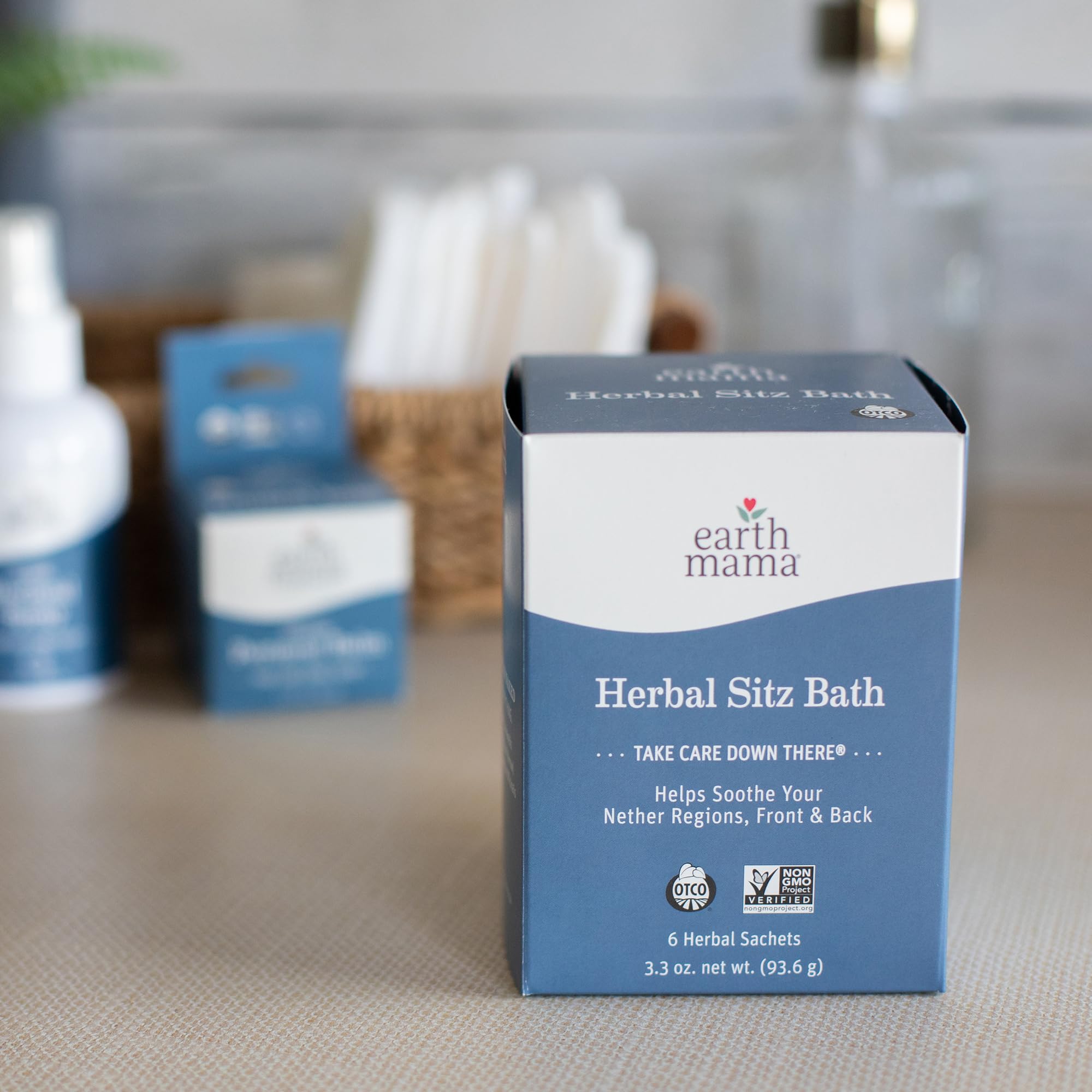 Earth Mama Sitz Bath envase práctico para la casa.