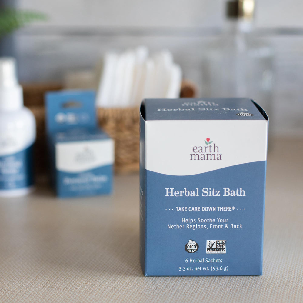 Earth Mama Sitz Bath envase práctico para la casa.