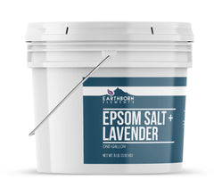 Earthborn Elements lavender pour close-up demonstrates quick-dissolving formula for quick relaxation.