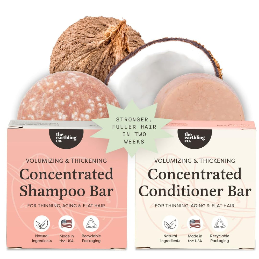 The Earthling Co. shampoo bar packaging shows sustainable materials for eco routines