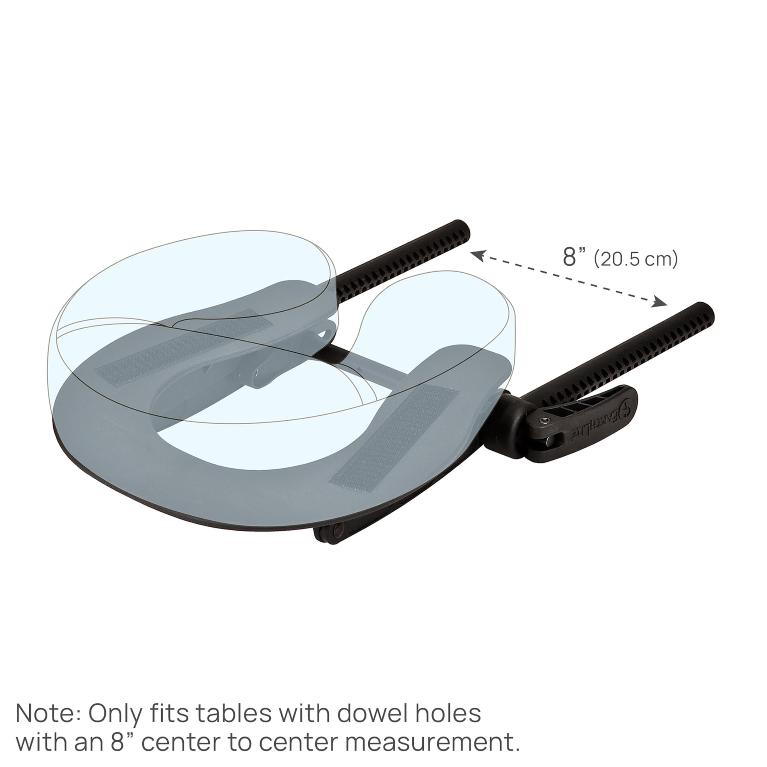 EarthLite 8-inch center face cradle outlets fit standard tables