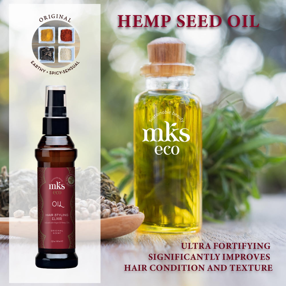 Earthly Body MKS Eco Oil Original, cabello con brillo natural y tacto ligero