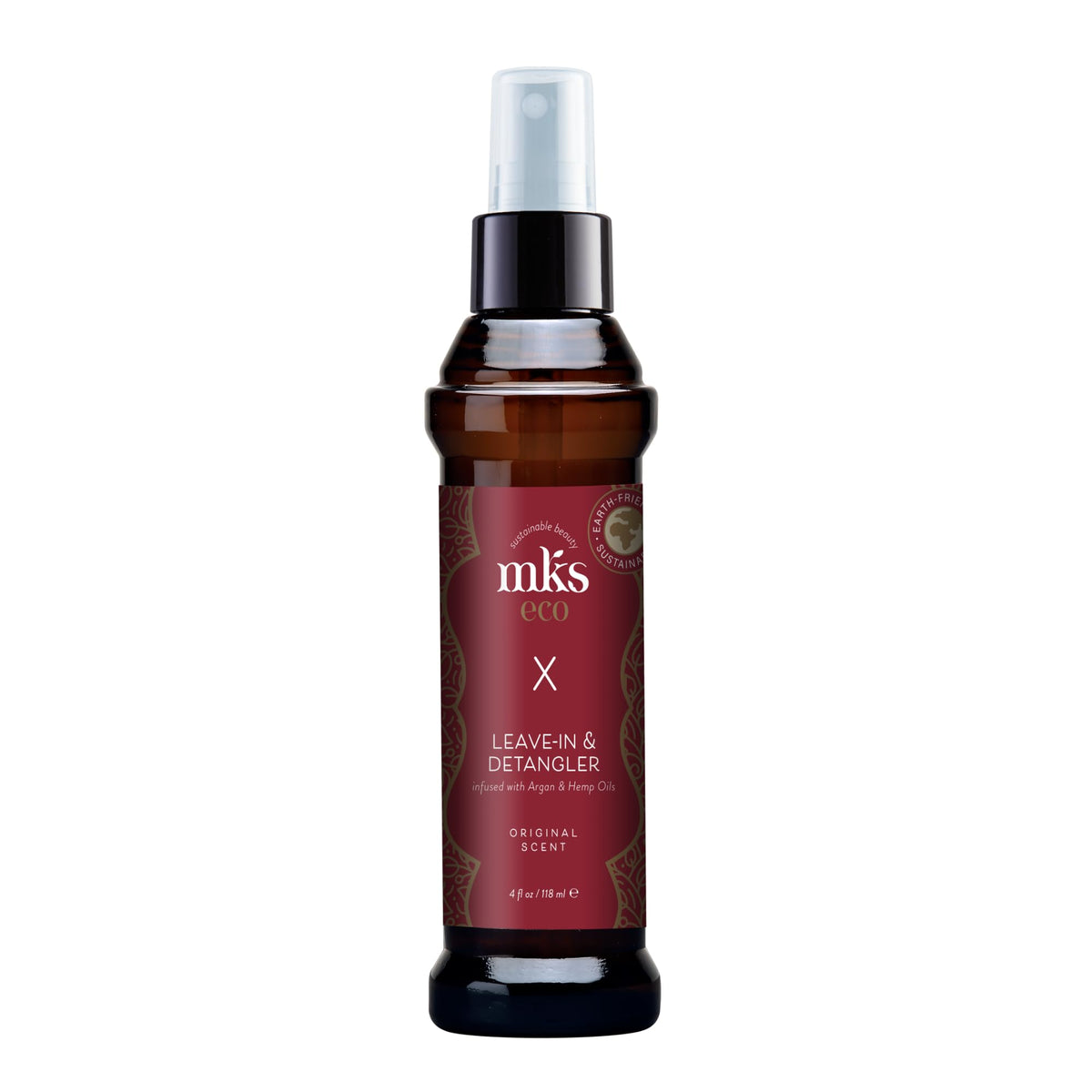 Earthly Body MKS eco X botella frontal para cuidado capilar y protección ligera